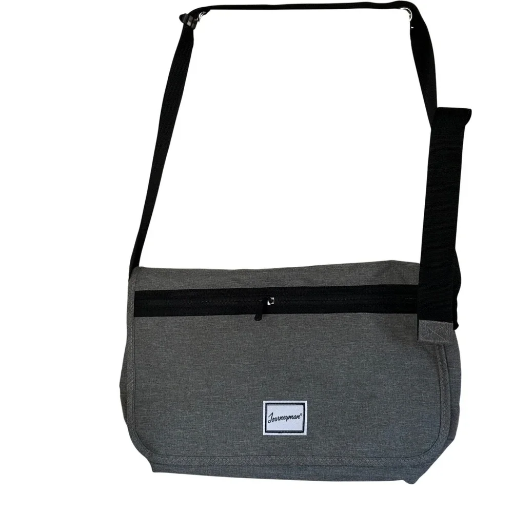 Journeyman Gray Messenger Bag Laptop Tablet Crossbody Work School Travel